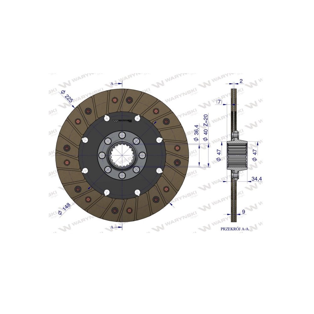 Tarcza sprzęgła Deutz 2316746 WARYŃSKI