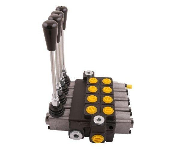 Rozdzielacz hydrauliczny 4-sekcyjny max przepływ 40L (1 sekcja z zatrzaskiem) Waryński