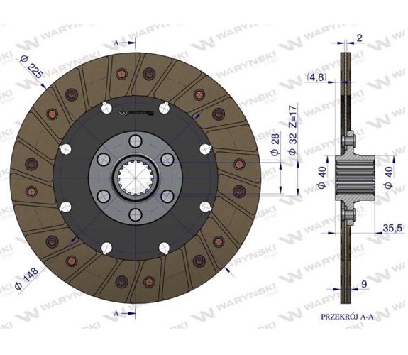 Tarcza sprzęgła Claas, Deutz 2940369 WARYŃSKI