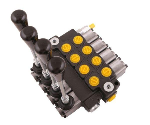 Rozdzielacz hydrauliczny 4-sekcyjny max przepływ 40L (1 sekcja z zatrzaskiem) Waryński