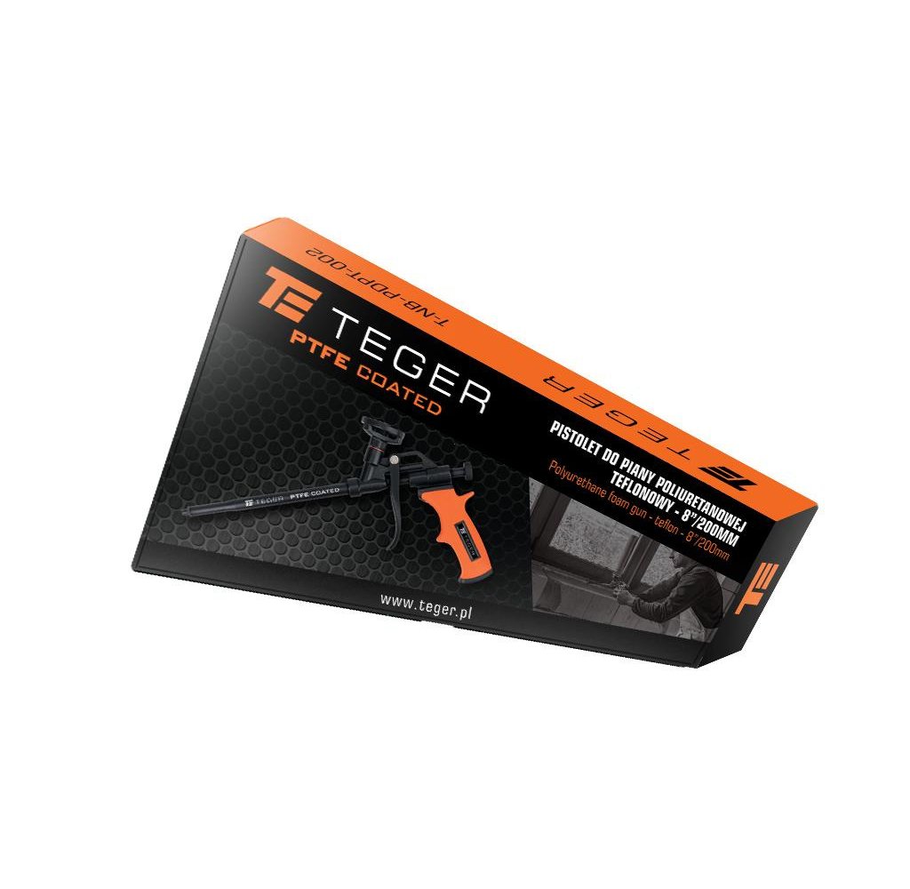 Pistolet do piany poliuretanowej - teflonowy 8"/200mm / TEGER