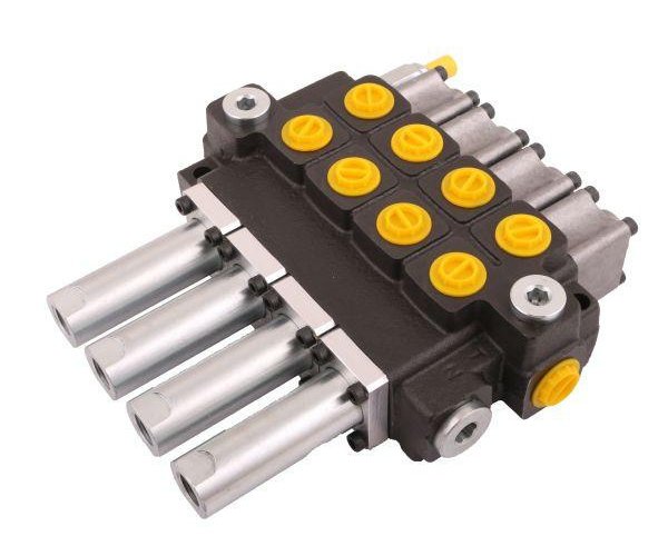 Rozdzielacz hydrauliczny 4-sekcyjny max przepływ 40L sterowany linkami Waryński