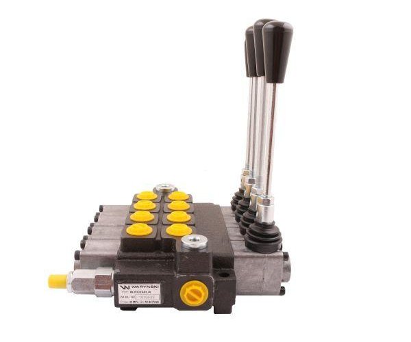 Rozdzielacz hydrauliczny 4-sekcyjny max przepływ 40L Waryński