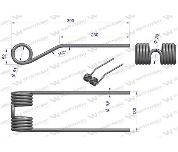 Palec, przetrząsarka zastosowanie Samasz, 6800503000, Waryński