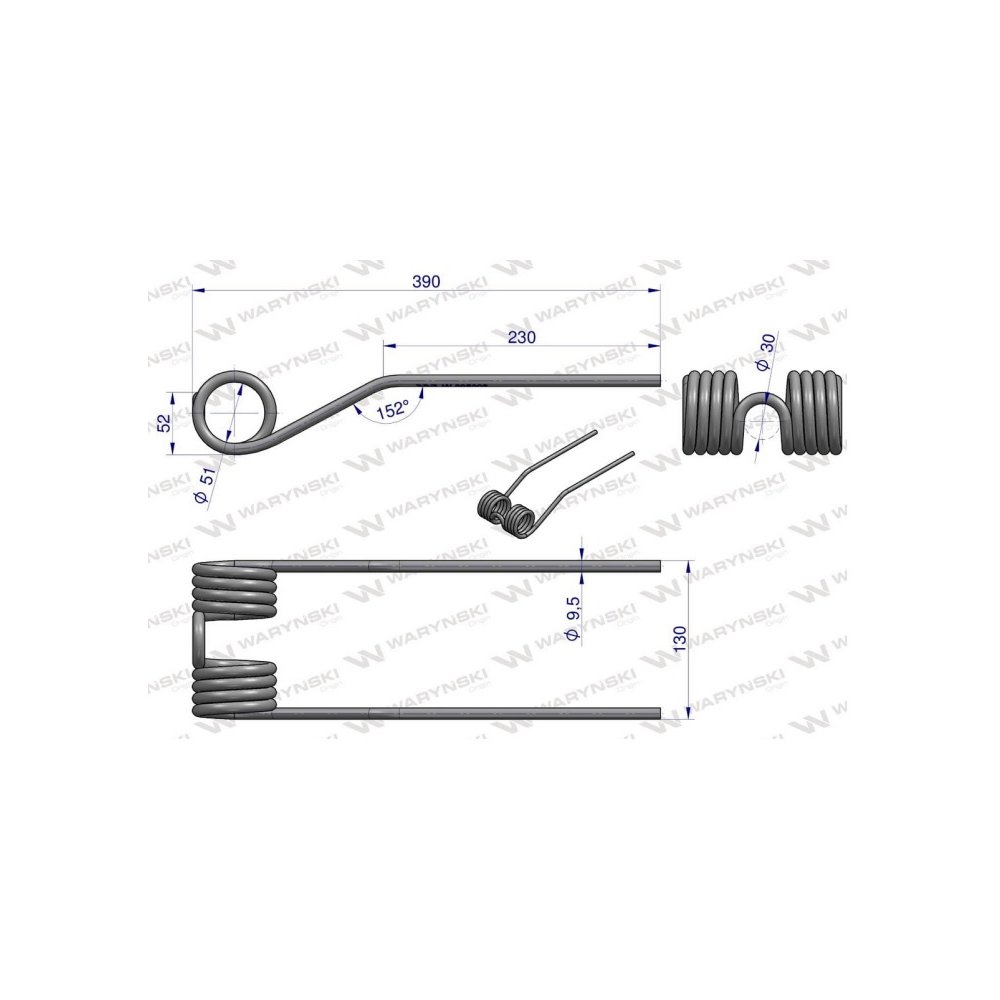 Palec, przetrząsarka zastosowanie Samasz, 6800503000, Waryński