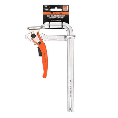 Ścisk ślusarski dzwigniowy, szybkomocujący 100x200 mm, Teger