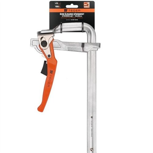 Ścisk ślusarski dzwigniowy, szybkomocujący 120x250 mm, Teger