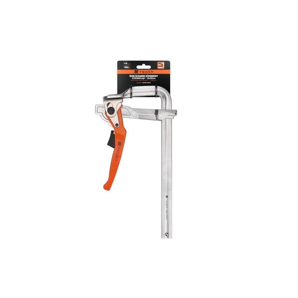 Ścisk ślusarski dzwigniowy, szybkomocujący 120x250 mm, Teger