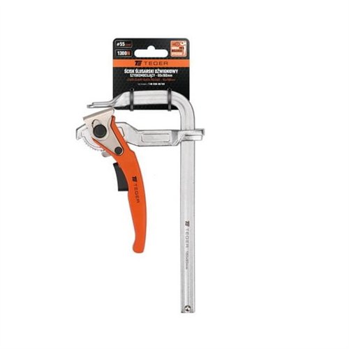 Ścisk ślusarski dzwigniowy, szybkomocujący 80x160 mm, Teger