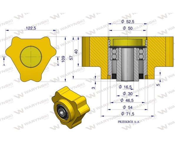Rolka wytrząsacza, PU , zastosowanie 20034296 Grimme, Waryński