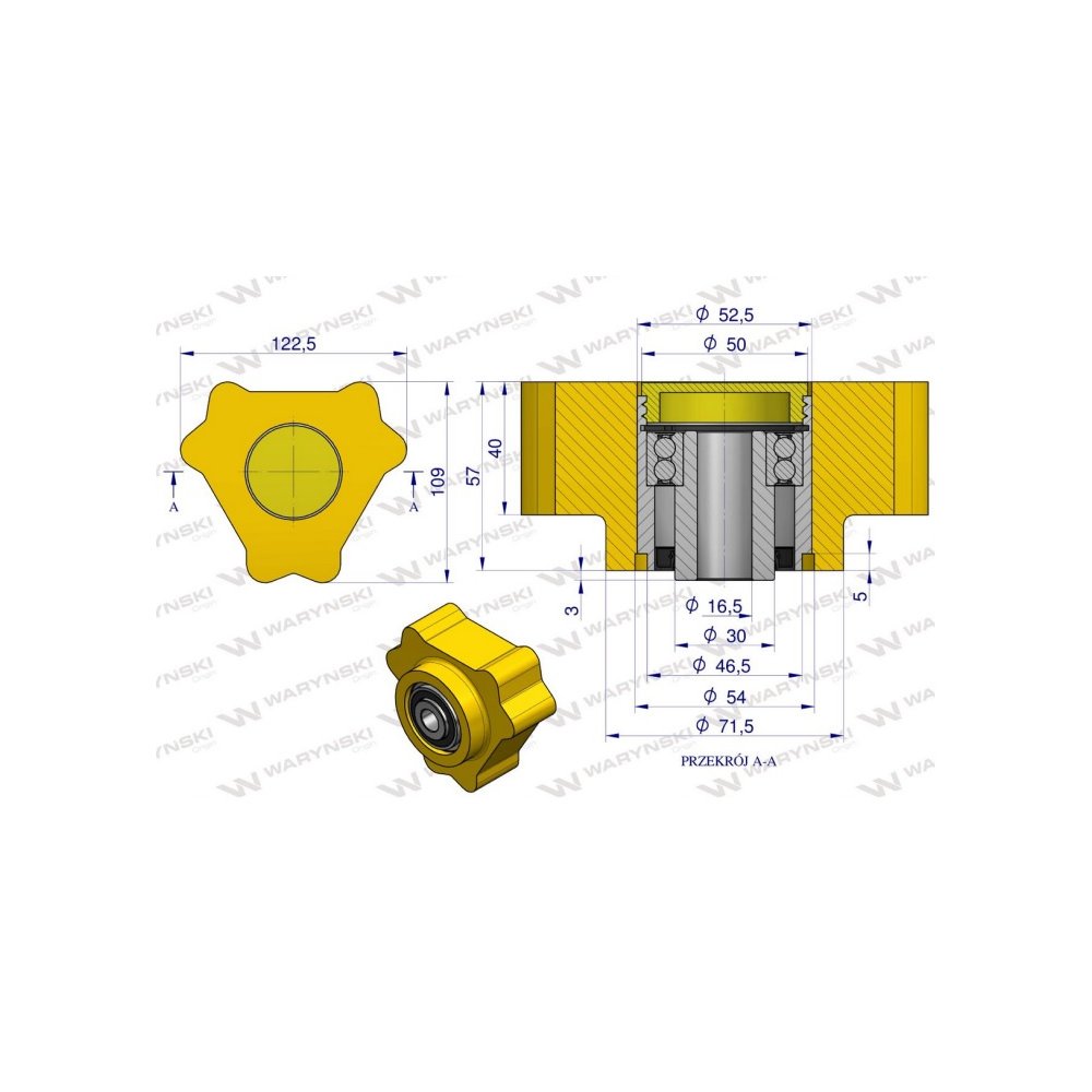 Rolka wytrząsacza, PU , zastosowanie 20034296 Grimme, Waryński
