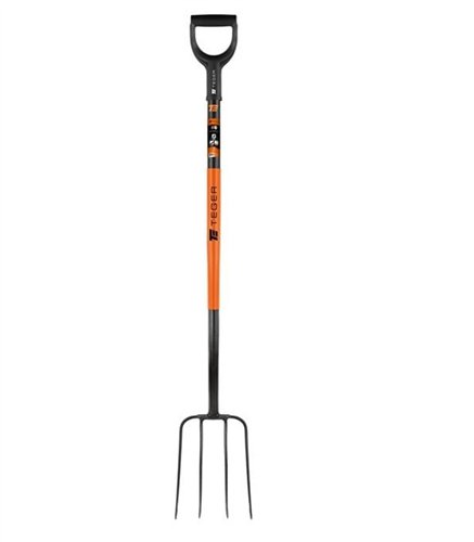 Widły gospodarcze 4-zębne na metalowym trzonku - Standard, (dł. 1250 mm), Teger