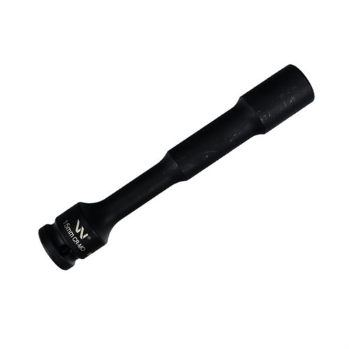 Nasadka udarowa 1/2", sześciokątna slim przelotowa ze stali CrMo 15mm długość 150 mm, stosowane w mechanice do kluczy udarowych,