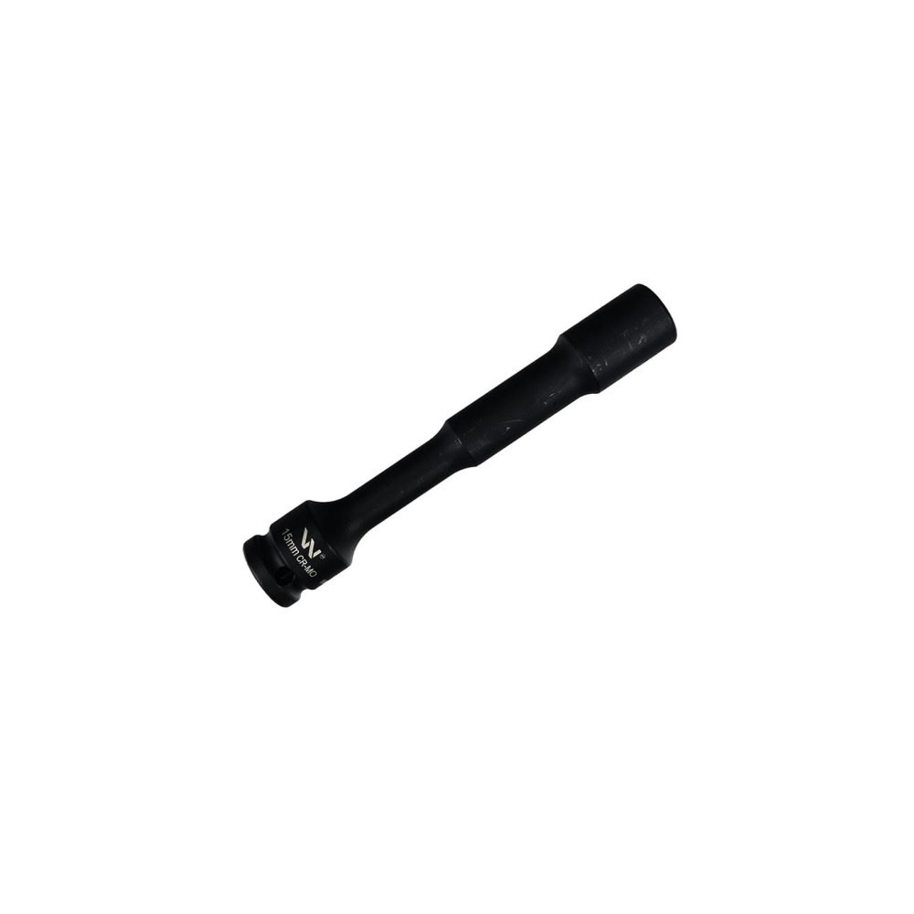 Nasadka udarowa 1/2", sześciokątna slim przelotowa ze stali CrMo 15mm długość 150 mm, stosowane w mechanice do kluczy udarowych,