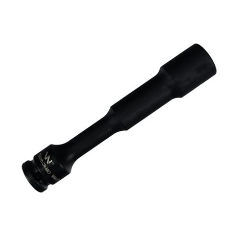 Nasadka udarowa 1/2", sześciokątna slim przelotowa ze stali CrMo 19mm długość 150 mm, stosowane w mechanice do kluczy udarowych,