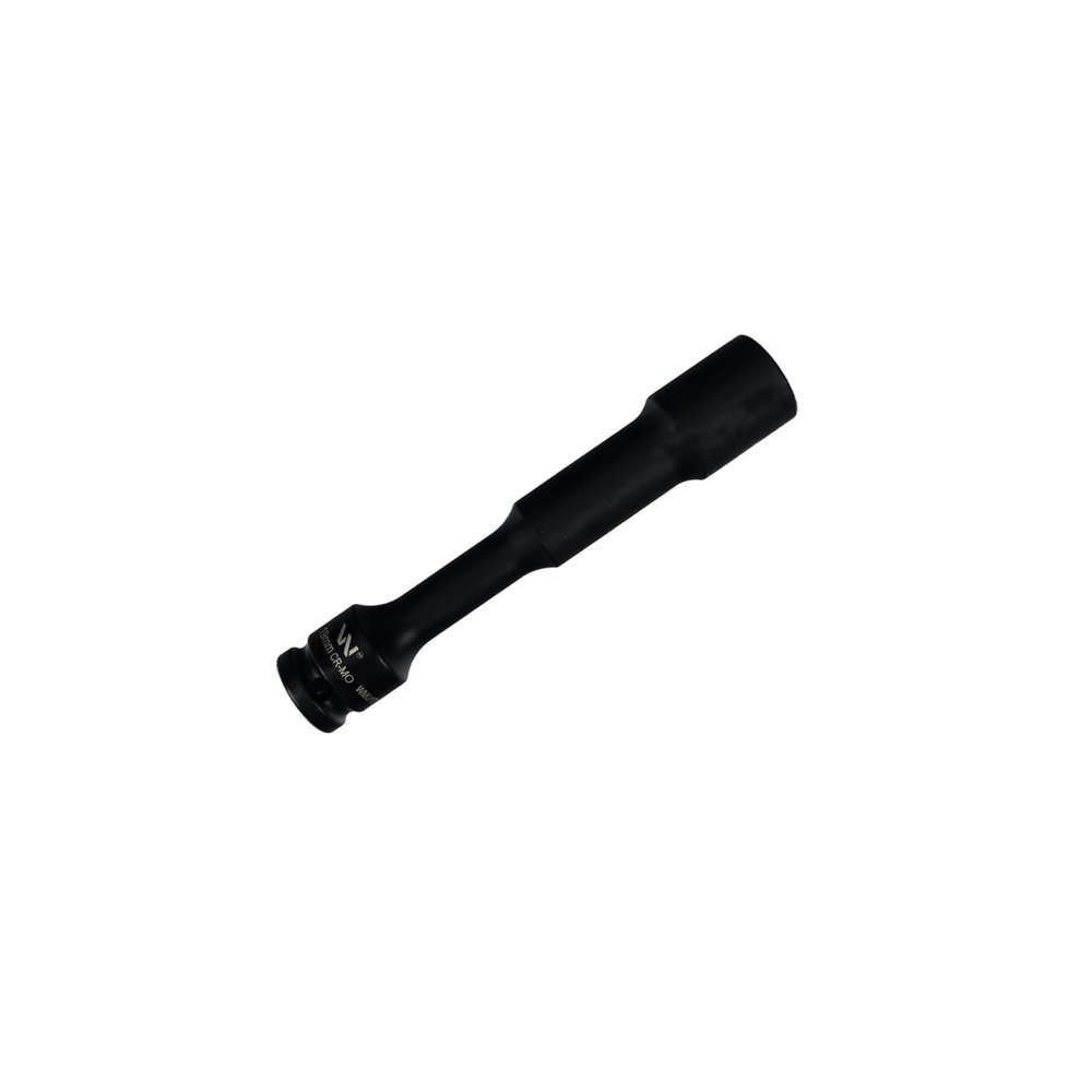 Nasadka udarowa 1/2", sześciokątna slim przelotowa ze stali CrMo 19mm długość 150 mm, stosowane w mechanice do kluczy udarowych,