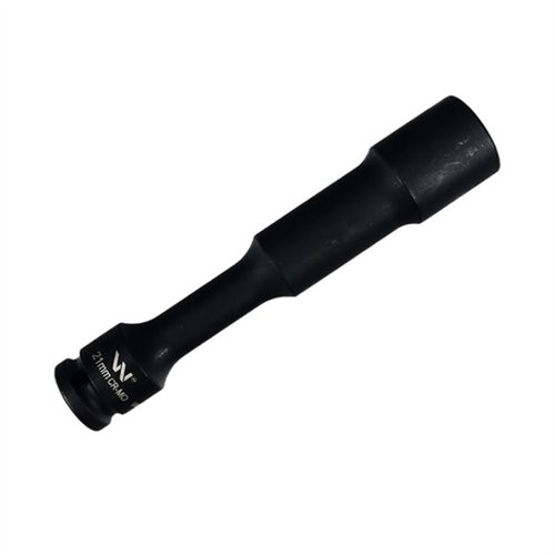 Nasadka udarowa 1/2", sześciokątna slim przelotowa ze stali CrMo 21mm długość 150 mm, stosowane w mechanice do kluczy udarowych,