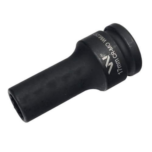 Nasadka udarowa 3/4" dwunastokątna ze stali CrMo 17mm bardzo długa D90 SLIM Waryński