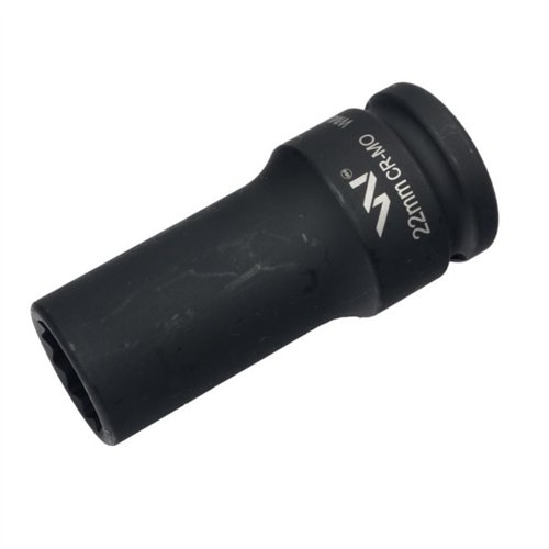 Nasadka udarowa 3/4" dwunastokątna ze stali CrMo 22mm bardzo długa D90 SLIM Waryński