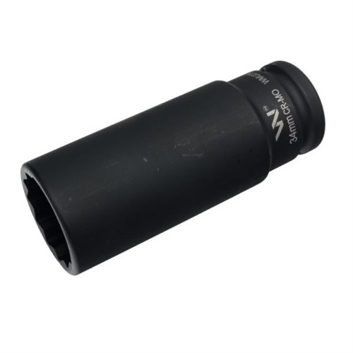 Nasadka udarowa 3/4" dwunastokątna ze stali CrMo 34mm bardzo długa D120 SLIM Waryński