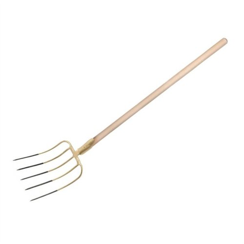 Widły gospodarcze 5-zębne na drewnianym trzonku, (dł. 1500 mm), kute, Teger