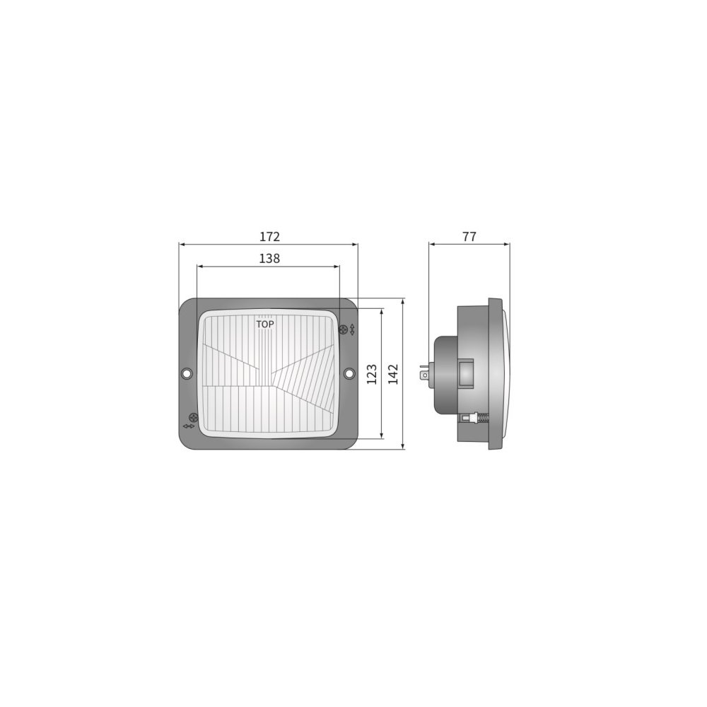 Reflektor przedni R2 H4 Case , Fendt, Zetor WESEM RE.22778