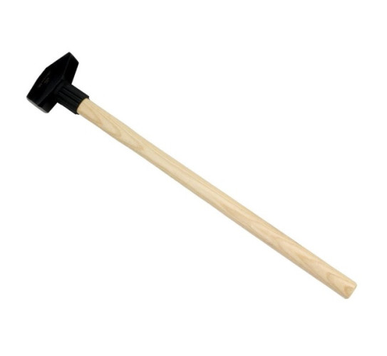Młotek ślusarski, 3 kg ciężki z trzonkiem z drewna , do prac warsztatowych budowlanych, Waryński