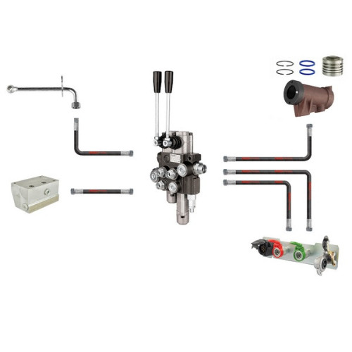 Zestaw zewnętrznego rozdzielacza 2 sekcyjnego 1 sekcja pływająca hydraulika C-360 C-360-3P