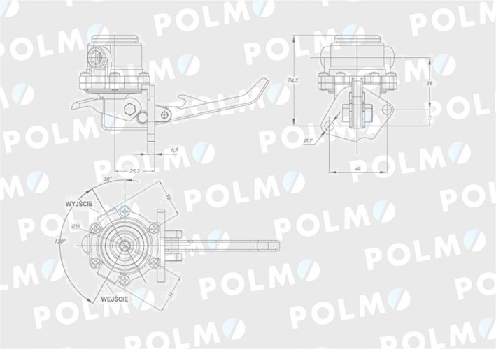 Pompa zasilająca 01260044 POLMO