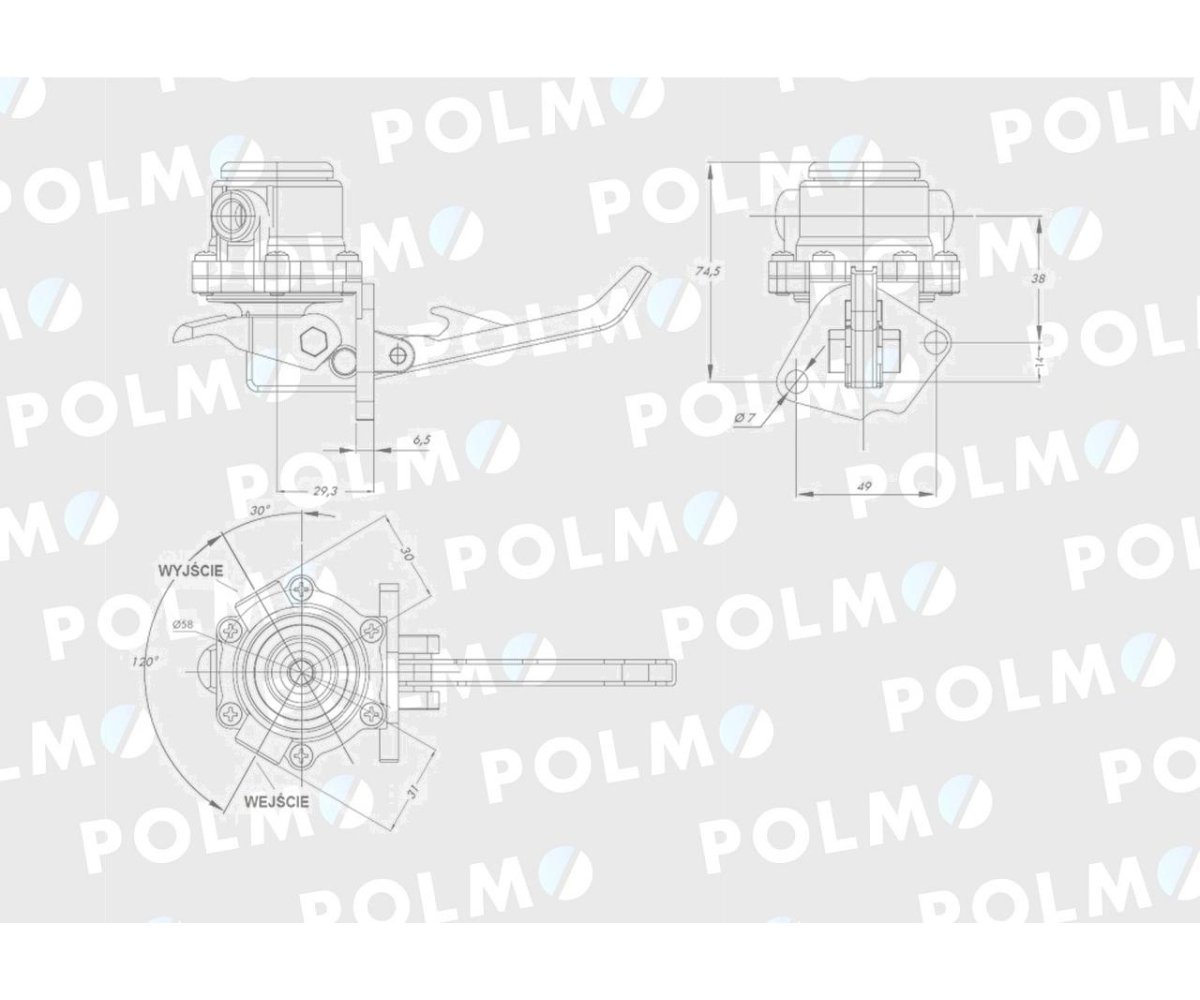 Pompa zasilająca 01260044 POLMO