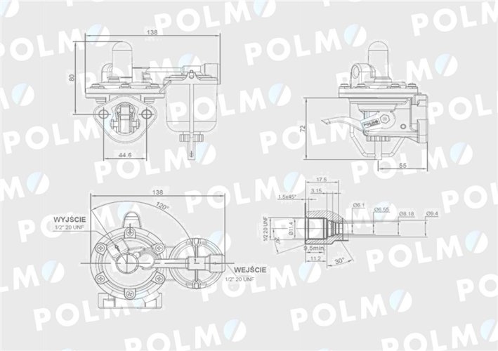 Pompa zasilająca 25066016 POLMO