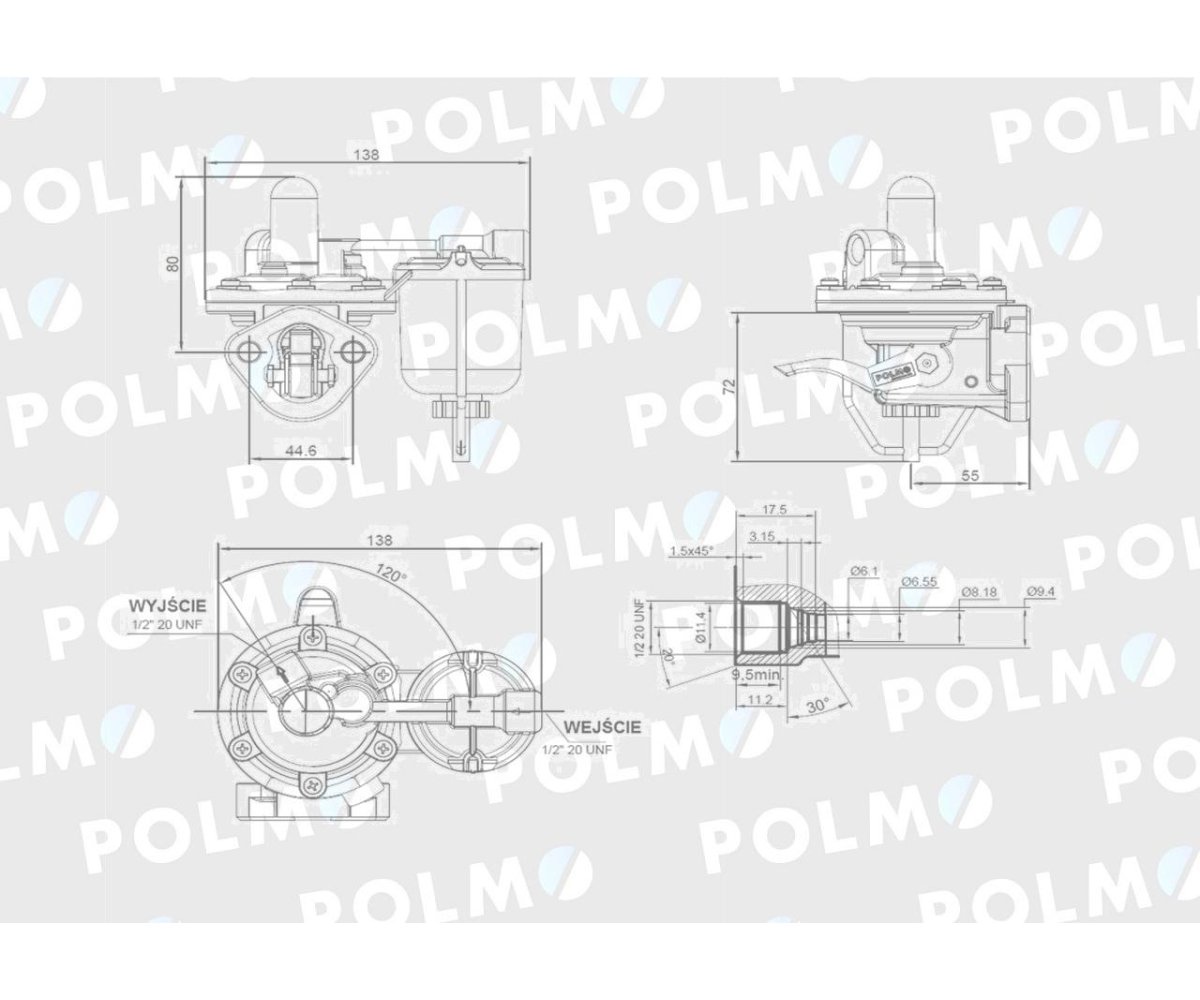 Pompa zasilająca 25066016 POLMO