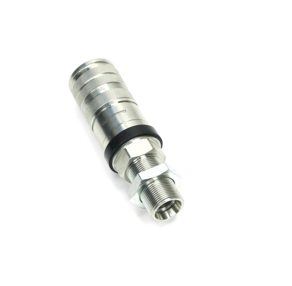 Szybkozłącze hydrauliczne zrywalne seria WIA3CV (3CFPV) 68 l/min gniazdo long M26x1.5 18L gwint zewnętrzny LONG EURO PUSH-PULL 