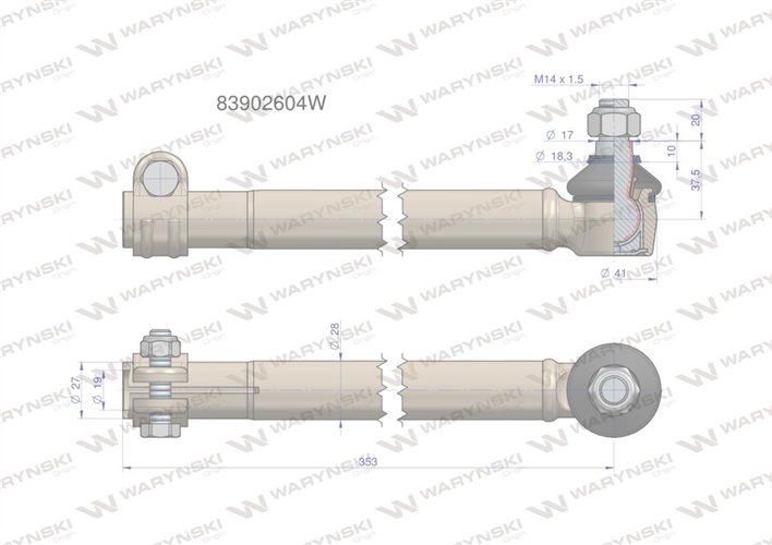 Przegub kierowniczy 3/4' 83902604 WARYŃSKI