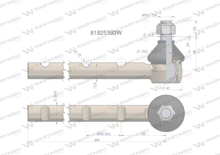 Przegub kierowniczy 81825393 WARYŃSKI