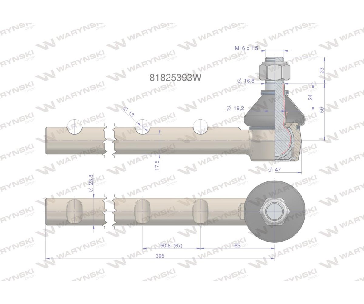 Przegub kierowniczy 81825393 WARYŃSKI