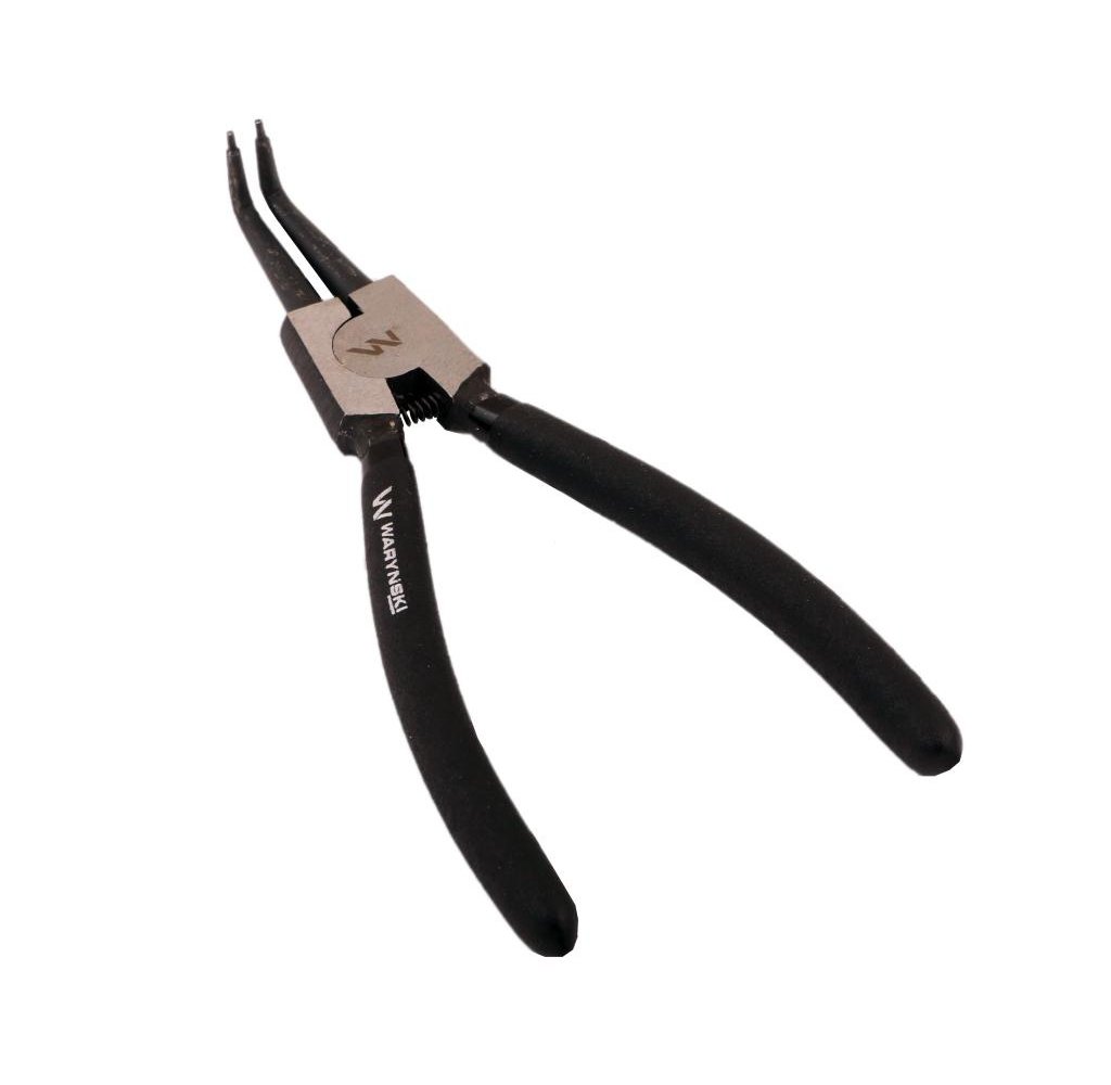 Szczypce do pierścieni osadczych 200 mm zewnętrzne wygięte Waryński