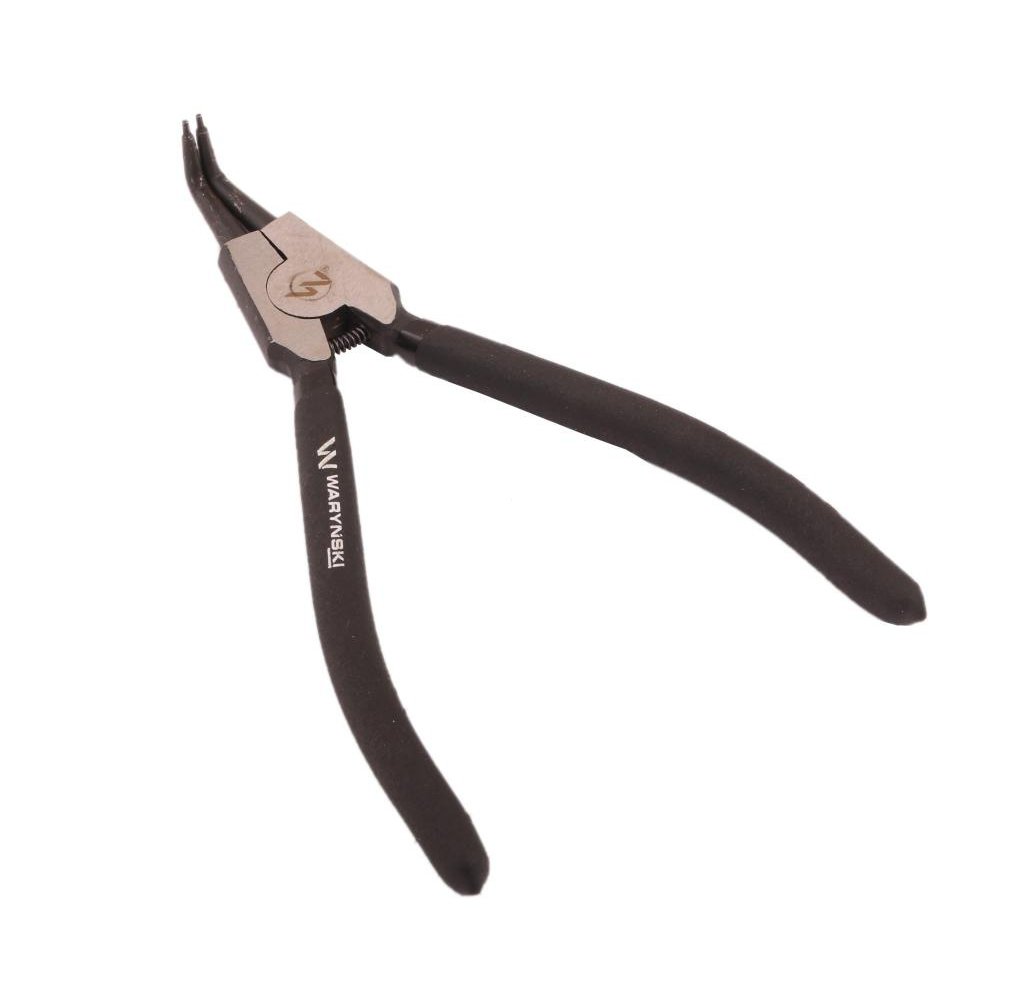 Szczypce do pierścieni osadczych 240 mm zewnętrzne wygięte Waryński