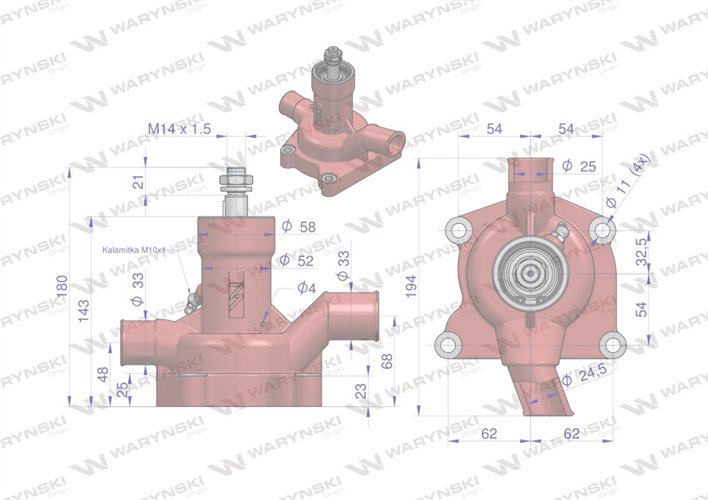 Pompa wody C-360 WARYŃSKI ( W KOMPLECIE Z DWOMA PRZEWODAMI W PROMOCYJNEJ CENIE)