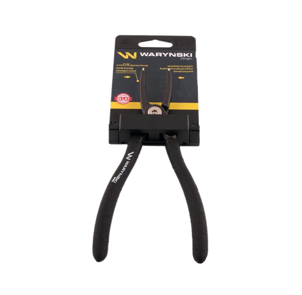 Specjalistyczne szczypce do pierścieni osadczych 178 mm wewnętrzne proste Waryński