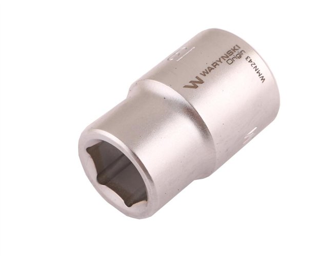 Nasadka sześciokątna 3/4". 19 mm. CrV50BV30. DIN 3124. Waryński