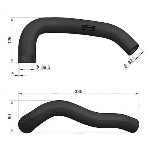 Przewód chłodnicy 1695868M1 WARYŃSKI