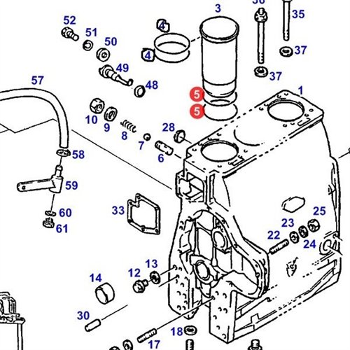 Oringi tuleji MWM 105mm Fendt, Renault F170200210030