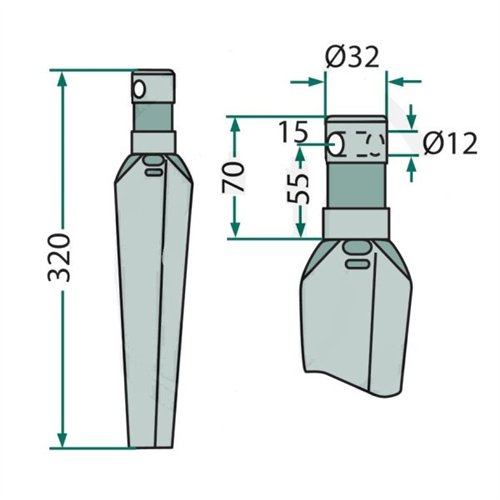 Ząb brony aktywnej Niemeyer Lewy 034001