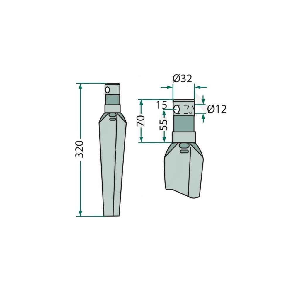 Ząb brony aktywnej Niemeyer Lewy 034001