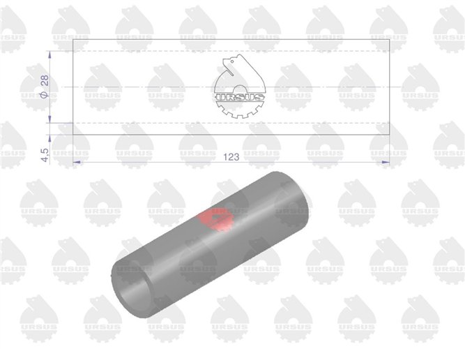 Sztucer przewód wody MF3 C-360 3P ORYGINAŁ URSUS