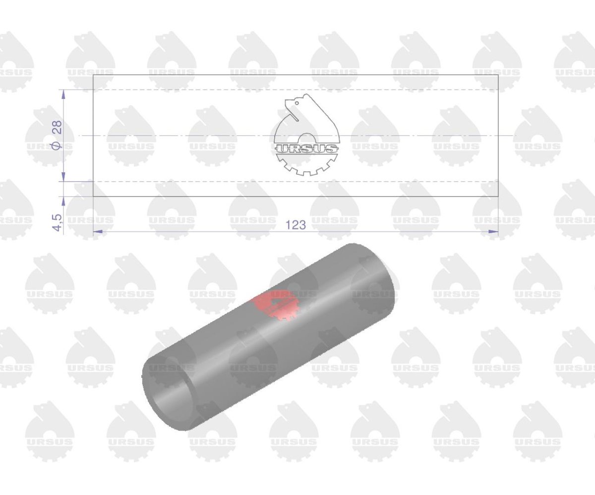 Sztucer przewód wody MF3 C-360 3P ORYGINAŁ URSUS