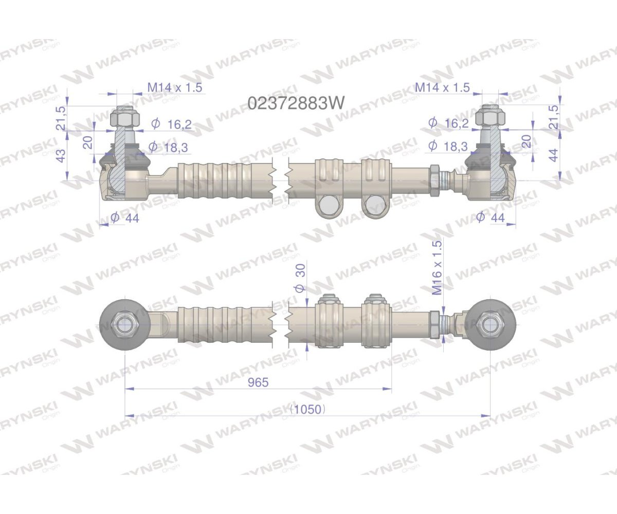Drążek kierowniczy 02372883 WARYŃSKI