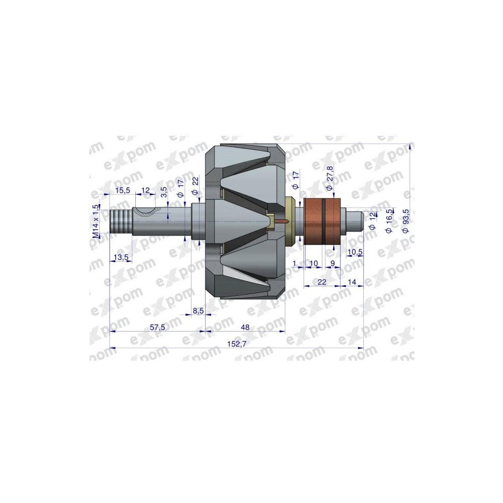 Wirnik alternatora 0120484011EX Nowy Typ EXPOM KWIDZYN eu