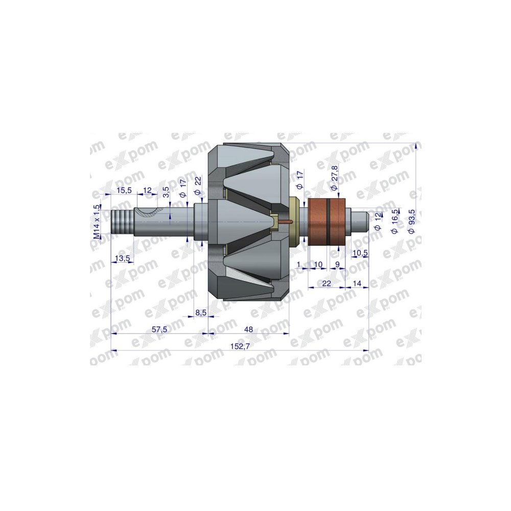Wirnik alternatora 0120484017EX Nowy Typ EXPOM KWIDZYN eu